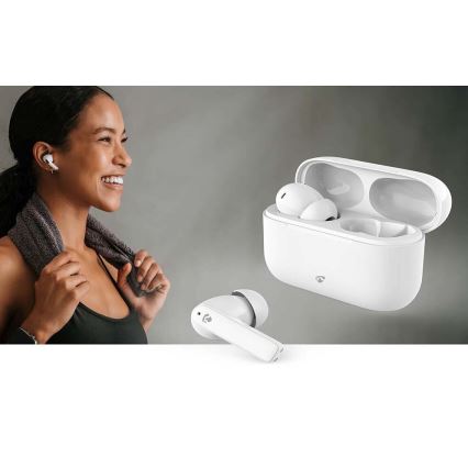 Auriculares inalámbricos con ENC 450 mAh + 2 x 40 mAh IPX4 blanco
