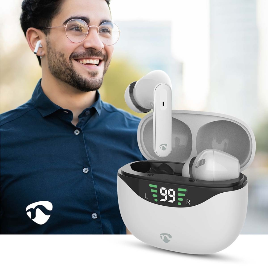 Auriculares inalámbricos con ANC 320 mAh + 2x 40 mAh blanco