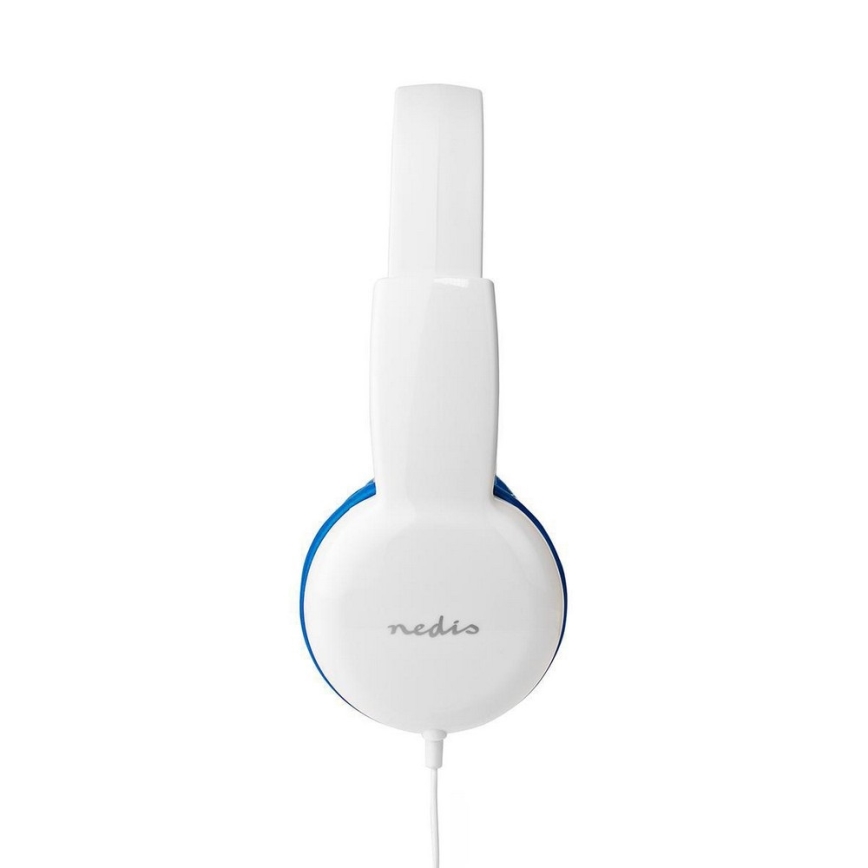 Auriculares con cable azul/blanco