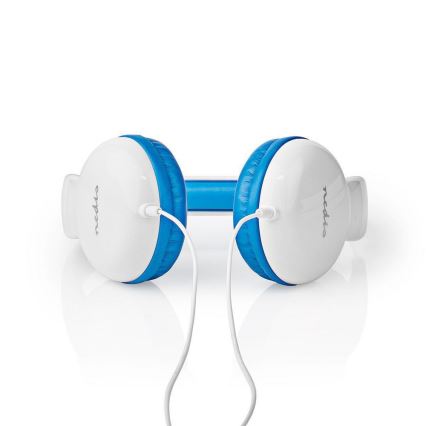 Auriculares con cable azul/blanco