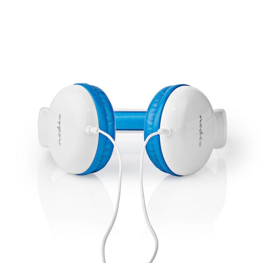 Auriculares con cable azul/blanco
