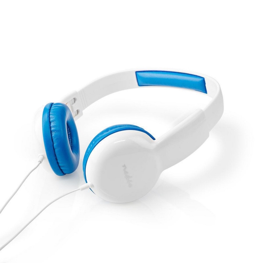 Auriculares con cable azul/blanco