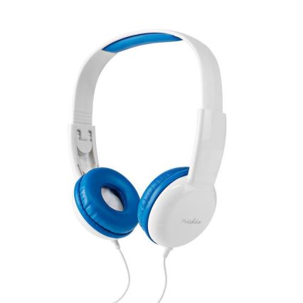 Auriculares con cable azul/blanco