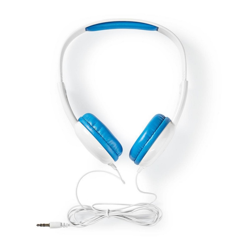 Auriculares con cable azul/blanco