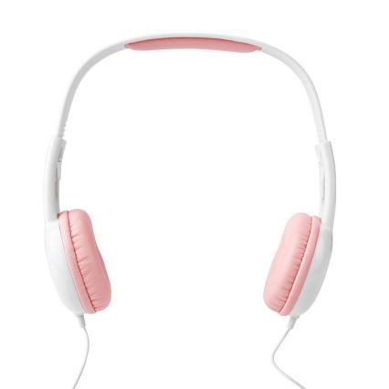 Auriculares con cable rosa / blanco