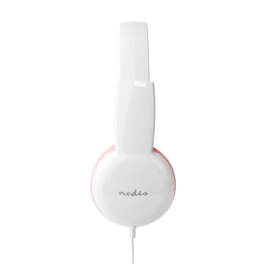Auriculares con cable rosa / blanco