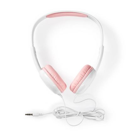 Auriculares con cable rosa / blanco