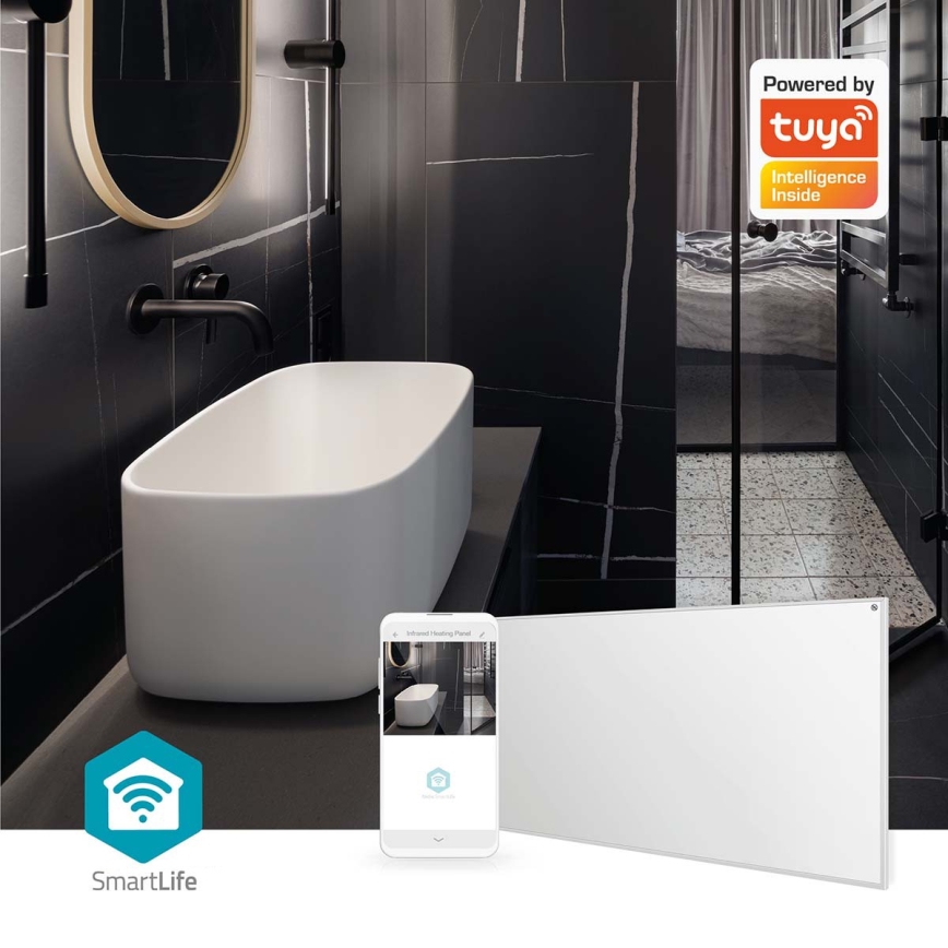 Panel calefactor infrarrojo 700W/230V 120x62 cm IP44 Wi-Fi Tuya + mando a distancia