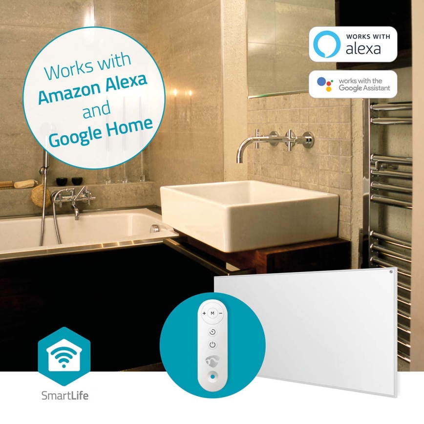 Panel calefactor infrarrojo 700W/230V 120x62 cm IP44 Wi-Fi Tuya + mando a distancia