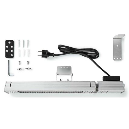 Elemento calefactor para exteriores 100W/2000W/230V IP65 + control remoto