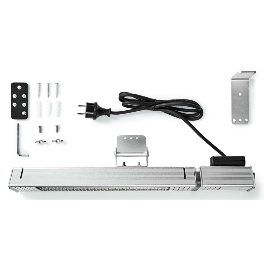 Elemento calefactor para exteriores 100W/2000W/230V IP65 + control remoto