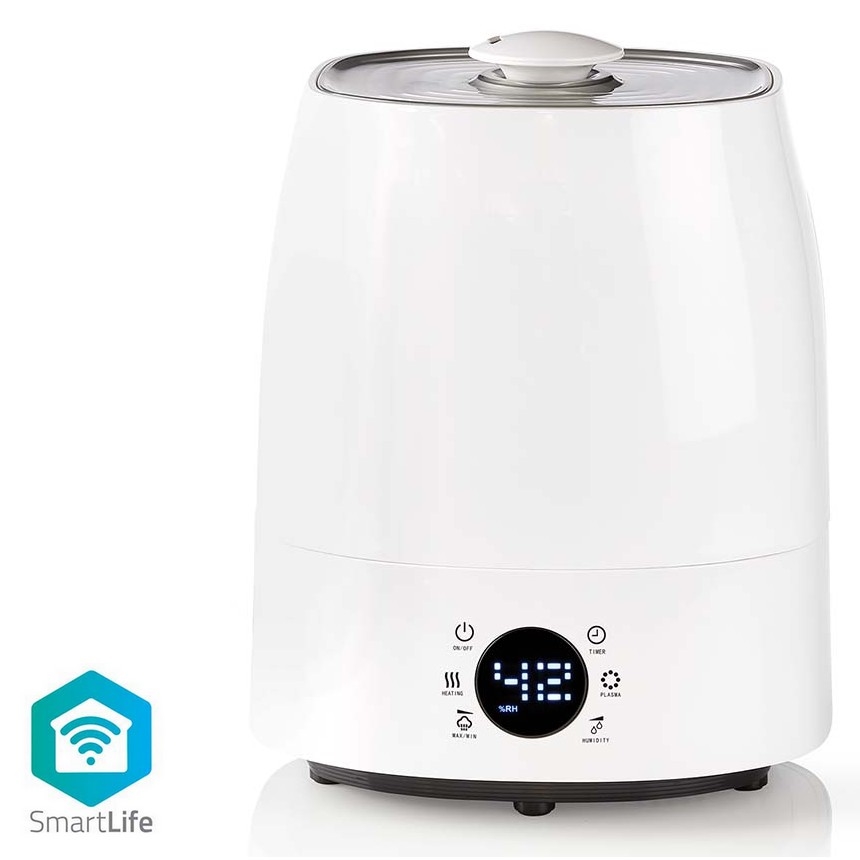 Nedis HUMI120CWT - Humidificador con pantalla LED 5,5 l 110W/230V