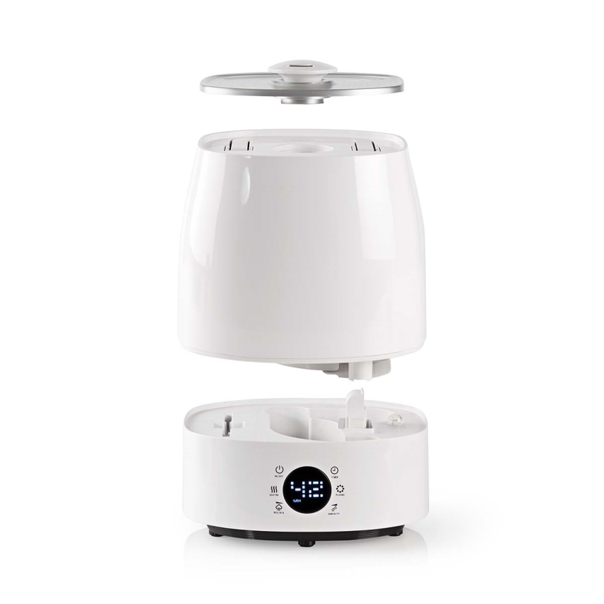 Nedis HUMI120CWT - Humidificador con pantalla LED 5,5 l 110W/230V