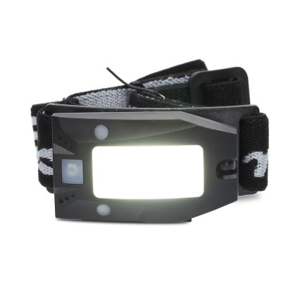 Linterna frontal LED recargable y regulable con sensor de movimiento LED/5V 500 mAh IPX4 negra
