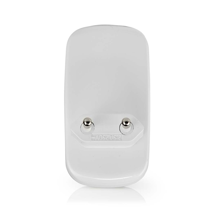 Luz LED de orientación para enchufe con sensor de movimiento y crepuscular LED/0,55W/230V blanco