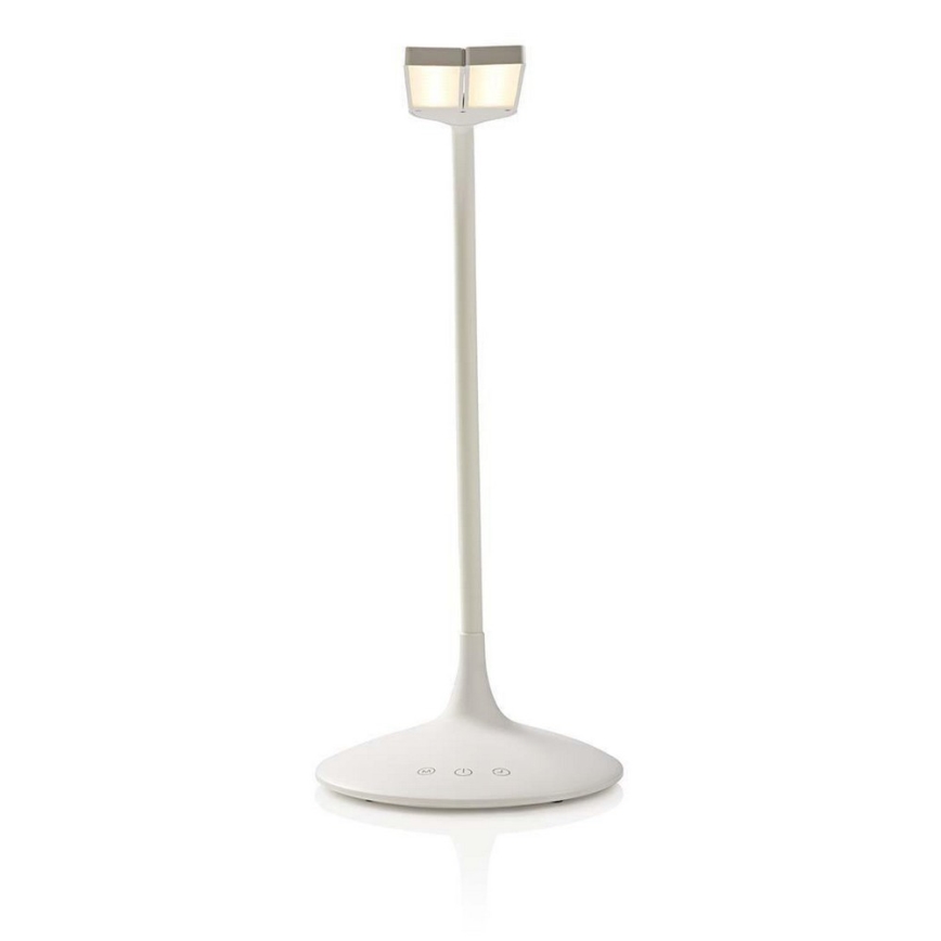 Lámpara de mesa LED regulable LED/6W/5V 2200 mAh blanca