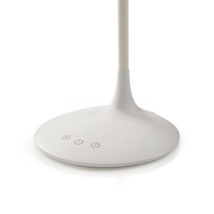 Lámpara de mesa LED regulable LED/6W/5V 2200 mAh blanca