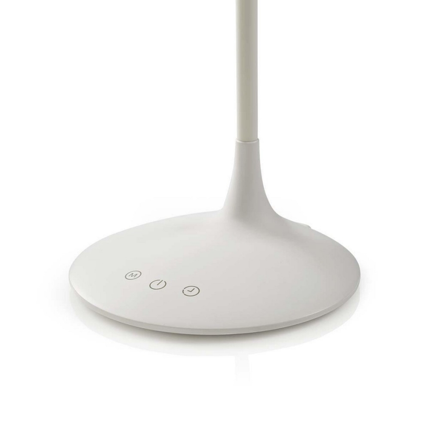 Lámpara de mesa LED regulable LED/6W/5V 2200 mAh blanca