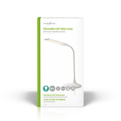 Lámpara de mesa LED regulable LED/6W/5V 2200 mAh blanca