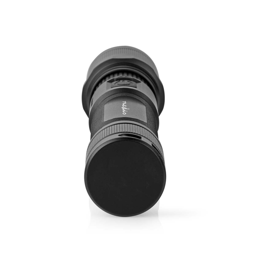 Linterna LED recargable regulable de aluminio LED/10W/5V 2200 mAh IPX4 negra