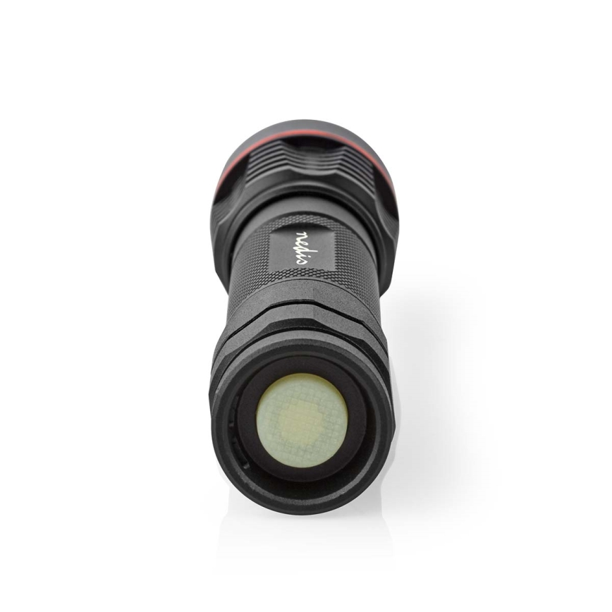 Linterna LED recargable de aluminio regulable LED/10W/5V 2200 mAh IPX7 negra