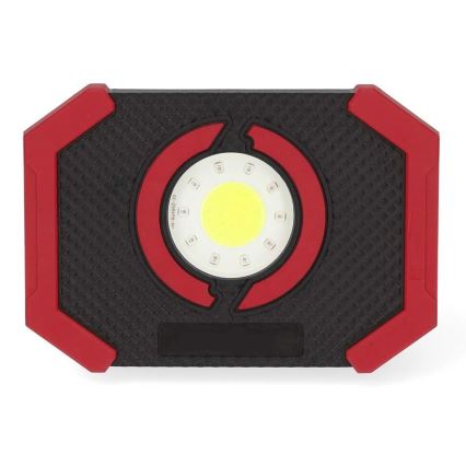 Nedis LWORR10RD - Proyector LED recargable y regulable con power bank LED/10W/3000 mAh IPX2