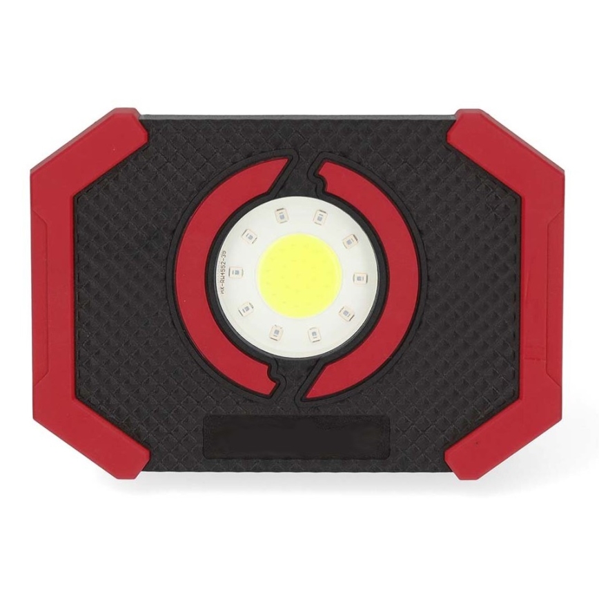 Nedis LWORR10RD - Proyector LED recargable y regulable con power bank LED/10W/3000 mAh IPX2