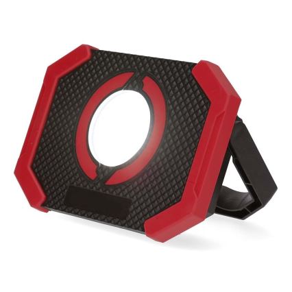 Nedis LWORR10RD - Proyector LED recargable y regulable con power bank LED/10W/3000 mAh IPX2