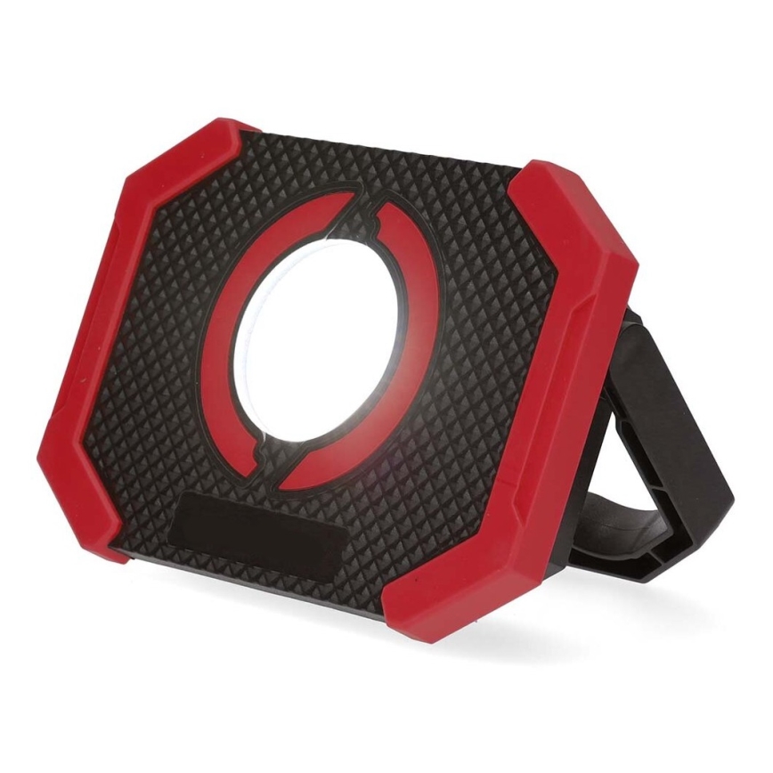 Nedis LWORR10RD - Proyector LED recargable y regulable con power bank LED/10W/3000 mAh IPX2