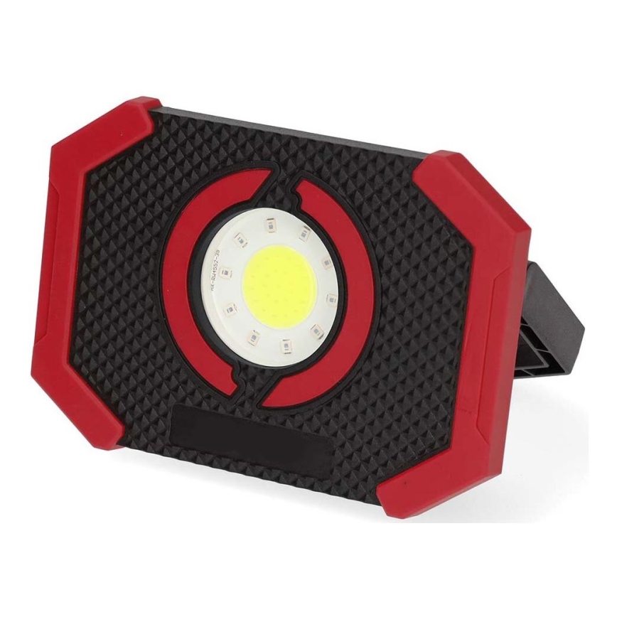 Nedis LWORR10RD - Proyector LED recargable y regulable con power bank LED/10W/3000 mAh IPX2