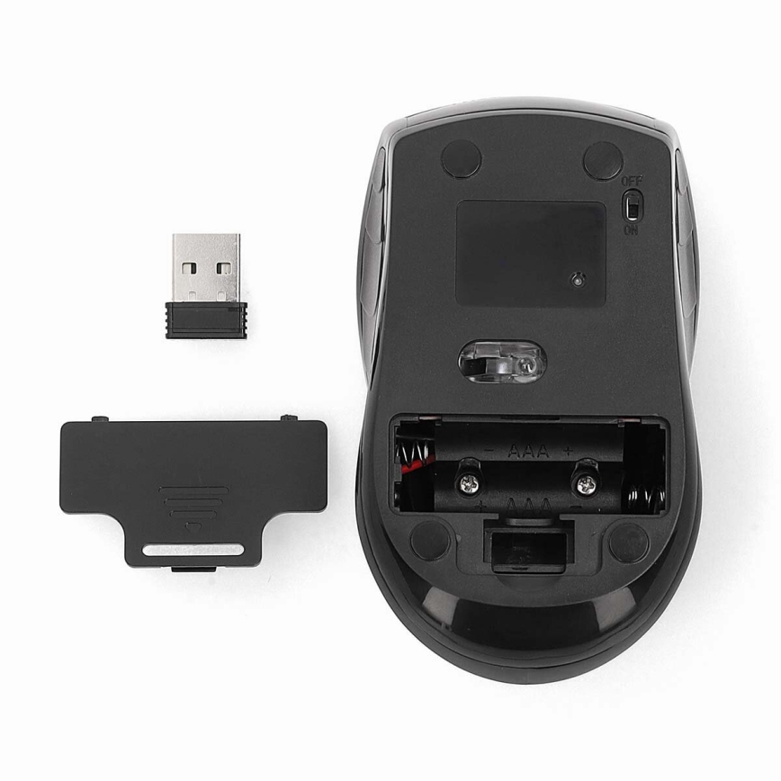 Ratón inalámbrico 800/1200/1600 DPI 2xAAA negro