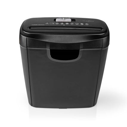 Trituradora de papel A4, capacidad 10 l, 230V, negra