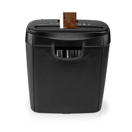 Trituradora de papel A4, capacidad 10 l, 230V, negra