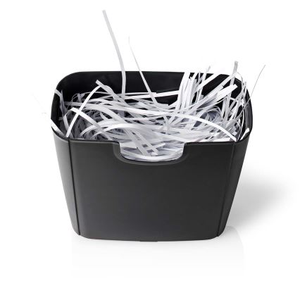 Trituradora de papel A4, capacidad 10 l, 230V, negra