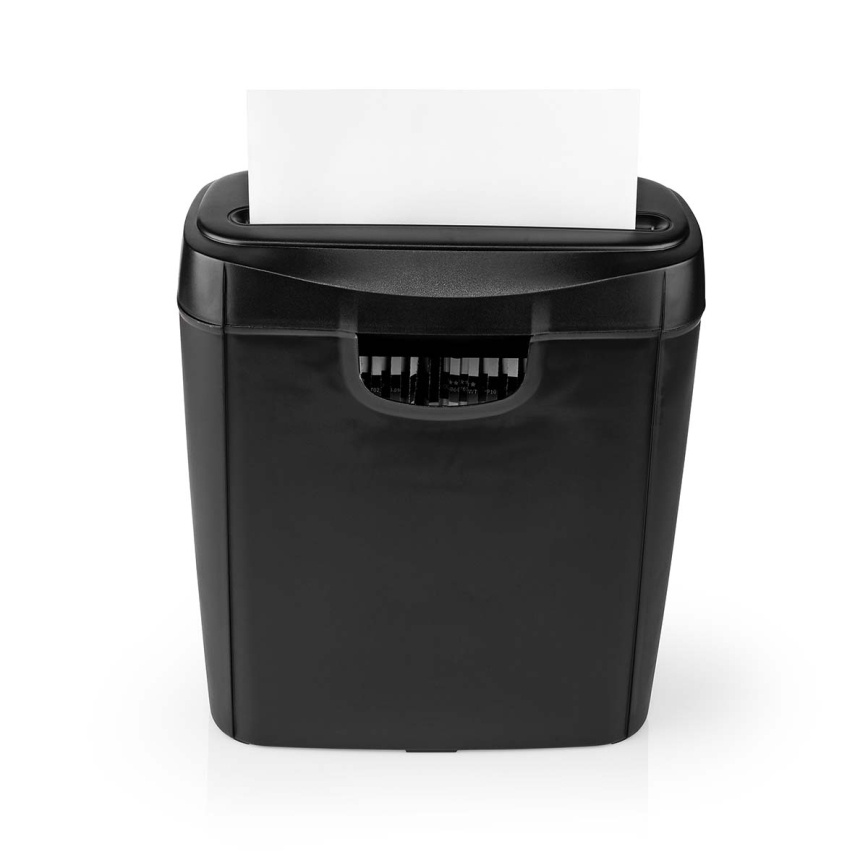 Trituradora de papel A4, capacidad 10 l, 230V, negra