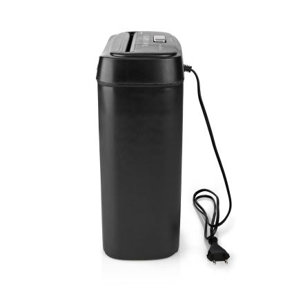 Trituradora de papel A4, capacidad 10 l, 230V, negra