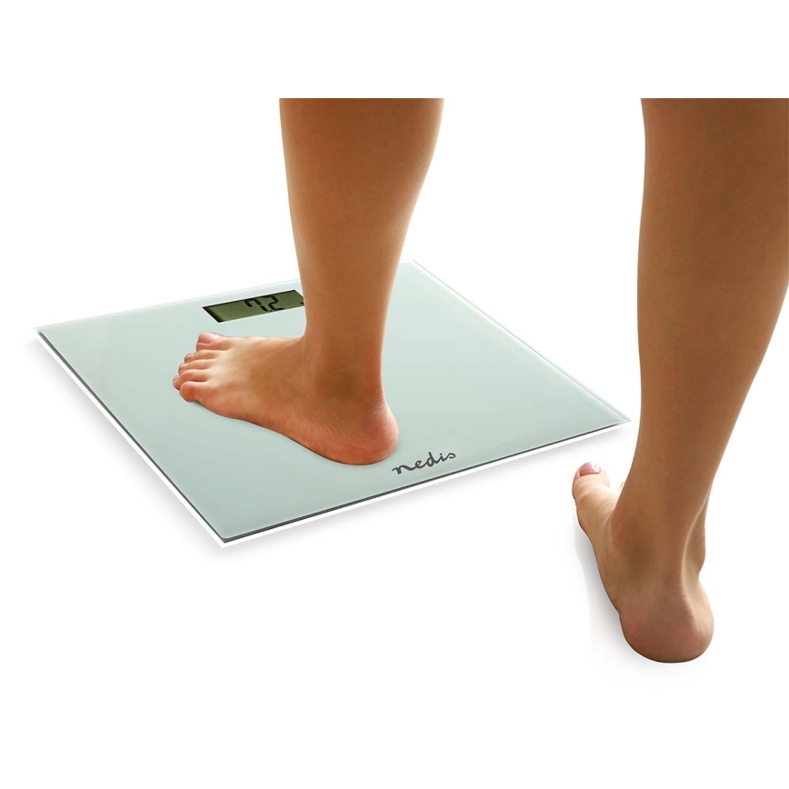 Báscula personal digital 1x CR2032 blanca