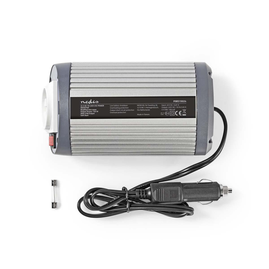 Inversor de tensión 150W/12/230V + USB