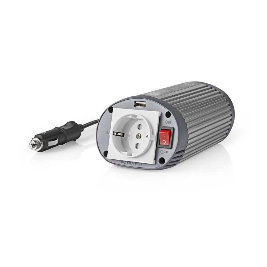 Inversor de tensión 150W/12/230V + USB