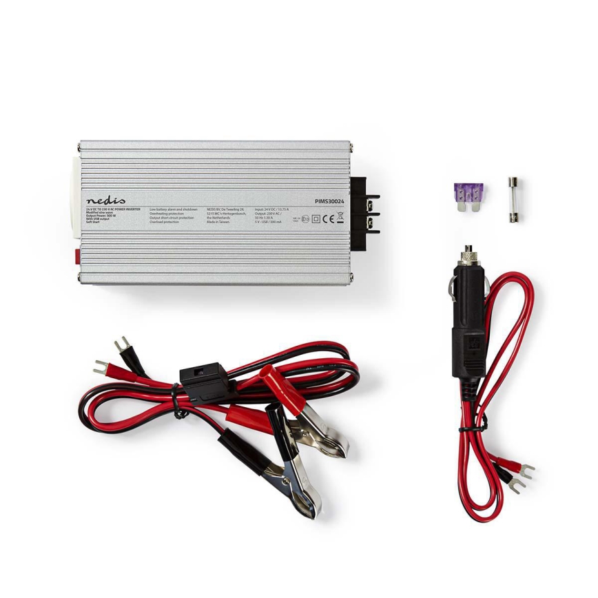 Inversor de tensión 300 W/24/230 V + USB