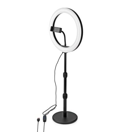 Lámpara LED regulable con soporte y soporte para vlogging LED/6W/USB 2700-6700K