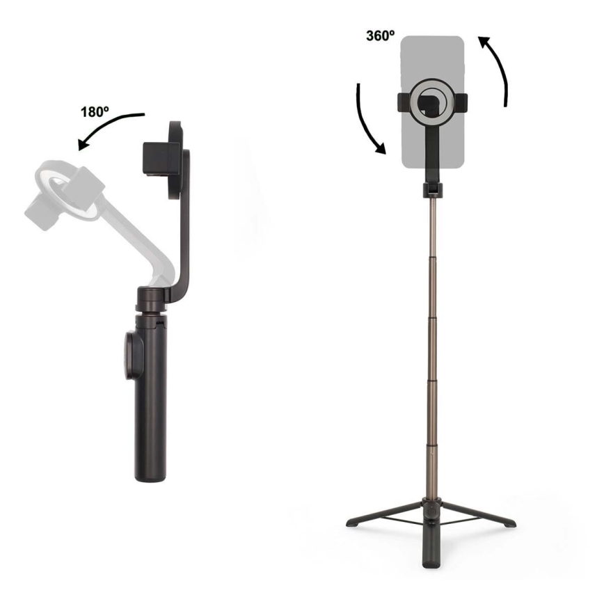 Palo de selfie plegable magnético 2 en 1 con trípode + mando a distancia