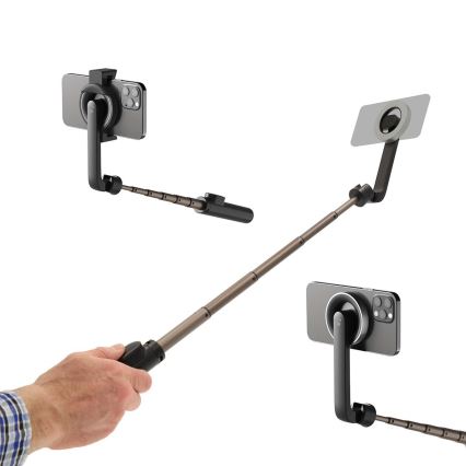 Palo de selfie plegable magnético 2 en 1 con trípode + mando a distancia