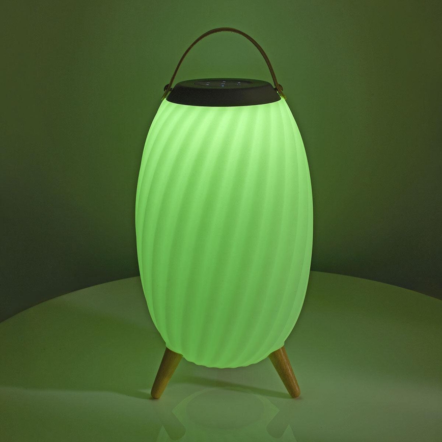 Nedis SPBT35805WT-LEDRGB Lámpara de mesa recargable con altavoz 60W/2200 mAh IPX5