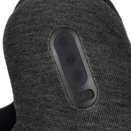 Almohada de viaje con auriculares inalámbricos integrados 400 mAh gris