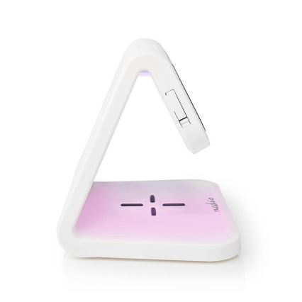LED RGB Reloj despertador con cargador inalámbrico LED/10W/5V blanco