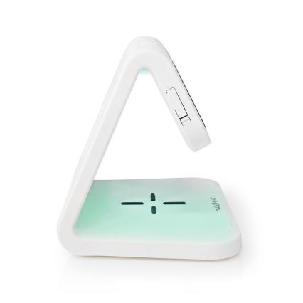 LED RGB Reloj despertador con cargador inalámbrico LED/10W/5V blanco