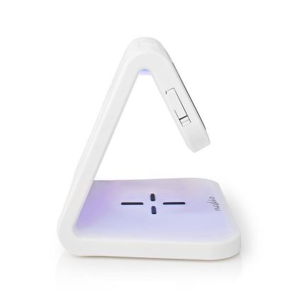 LED RGB Reloj despertador con cargador inalámbrico LED/10W/5V blanco