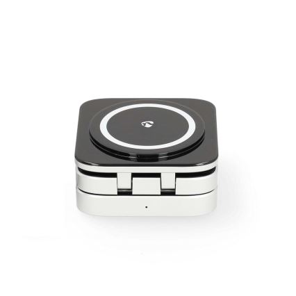 Cargador inlámbrico 3en1 15W plata