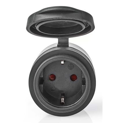 Enchufe inteligente 3680W/230V/Schuko Tipo F/16A Wi-Fi IP44 negro